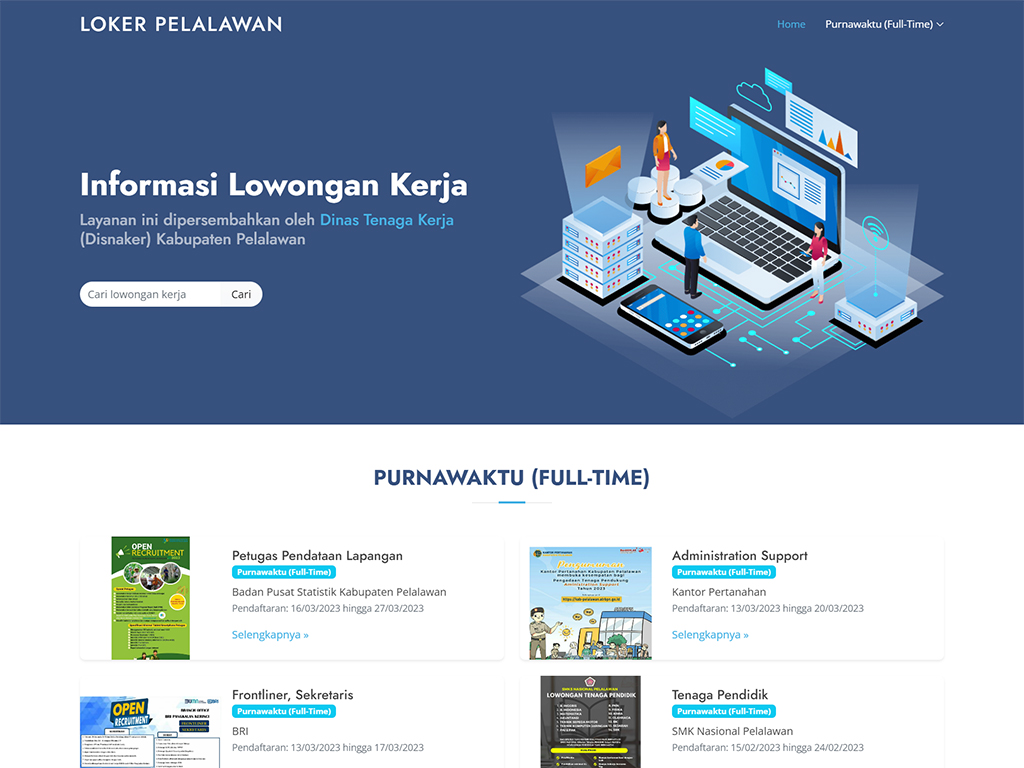 landingpage loker pelalawan