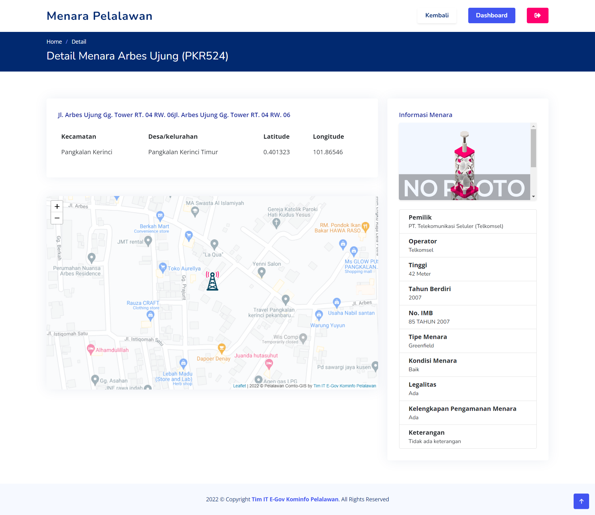 GIS Menara - My Portfolio | Govinda